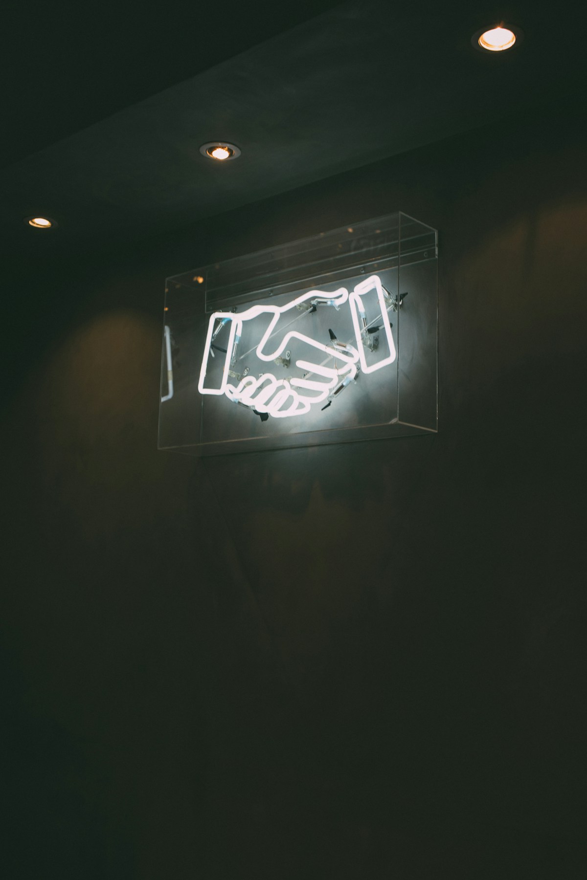 Human hand neon signage in the Philippines